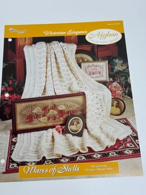 Waves of Shells Victorian Elegance Afghan Crochet Pattern Card Needlecraft Shop - Image 1 of 4