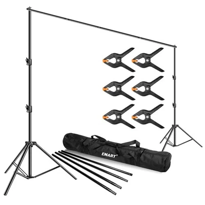 Soporte de telón de fondo de alta resistencia de 10 x 12 pies para estudio de fotografía ajustable... Foto 1 de 4