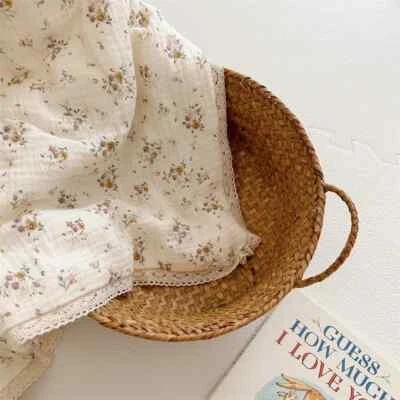 Летнее хлопковое муслиновое тонкое лоскутное одеяло покрывало 150x200 см - Изображение 1 из 4