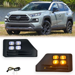 For 2019-2024 Toyota Rav4 Adventure/TRD Fog Lights 4-Eyes Bi-color LED Lamp - Picture 1 of 21