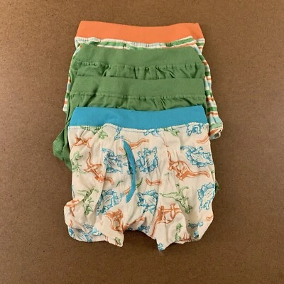 Hanes Toddler Boys Size 4T Green Multi Cotton Boxer Brief Underwear 4 Pack New - Image 1 of 3