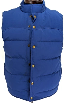 JACK SPADE Men's Down Puffer Vest Blue Full Zip/Snap Size M EUC * - Image 1 of 4