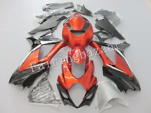 Fit for 2007 2008 GSXR1000 Burnt Orange Black ABS Plastic Injection Fairing Kit - Picture 1 of 12