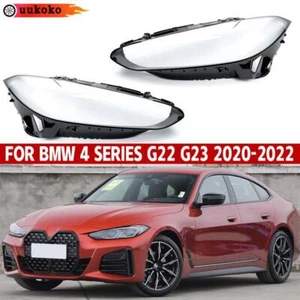 Car Front Headlight Lens Cover Shell Clear For BMW 4 Series G22 G23 2020-2022 - Imagen 1 de 17