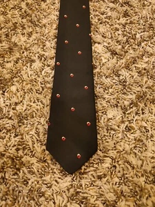 Surrey Sophisticates Neck Tie Adult Mens Black Geometric Polyester Necktie - Picture 1 of 5
