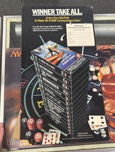 James Bond 007 CBS/Fox Sweepstakes Video Store Counter Display Standee 1985 - Picture 1 of 18