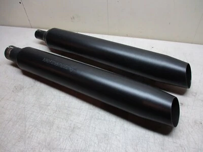 OEM HARLEY DAVIDSON M8 TOURING ROAD KING STREET GLIDE BLACK MUFFLERS 2017-2022 - Image 1 of 2