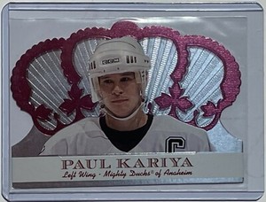 2001 PACIFIC CROWN ROYALE DIE CUT #2 PAUL KARIYA MIGHTY DUCKS NHL NM HOCKEY CARD