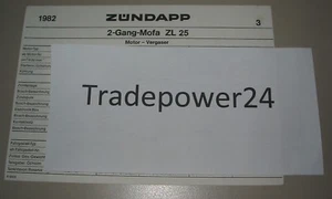 Technische Information Zündapp 2 Gang Mofa ZL 25 Vergaser Elektrik Fahrgestell - Imagen 1 de 1