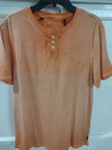 NEW Mens Buffalo David Bitton Short Sleeve Tee, Dusty Orange, Size M - Picture 1 of 7
