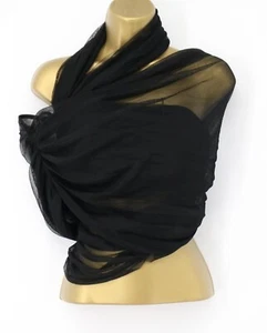CHRISTOPHER ESBER VEILED WRAP TOP WOMENS UK 10 BLACK SILK RRP £556 EG - Picture 1 of 5