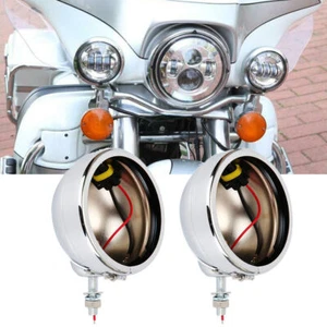 4.5" Auxiliary Spot Fog Light Housing For Harley Heritage Softail Classic FLSTC - Picture 1 of 9