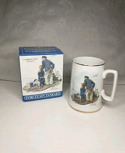 Norman Rockwell Sea Captain Stein Becher Japan Meer Porzellan Tasse Blick aufs Meer - Bild 1 von 13
