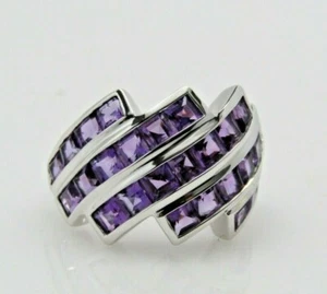 Quadratschliff Halbedelstein Sterling Ring 2,00 cttw Größe 5 - Bild 1 von 9