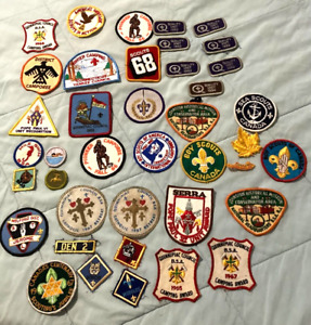 40 VINTAGE BOY SCOUT COLLECTIBLE PATCHES 1960'S-1990'S USA & CANADA