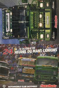 POSTER CAMION SCANIA / 24 H du MANS CAMION 1989 MAN     56X42cm - Imagen 1 de 1