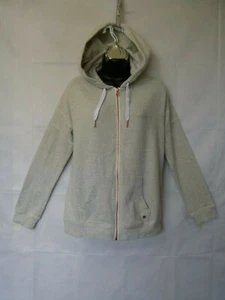 Volcom Women's Hoodie Full Zip Cotton Blend Adjustable Hood Light Gray Sz S P 10 - Picture 1 of 7