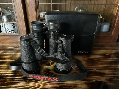 Vintage Pentax Binoculars 10-50 Field 5.5 Degrees Model 614 - Image 1 of 4