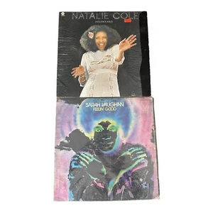 Natalie Cole Record Album Vinyl "Inseparable" & Sarah Vaughan "Feelin Good" LOT - Picture 1 of 5