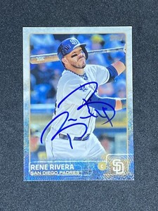 Rene Rivera San Diego Padres Signed Auto 2015 Topps Card #3 ~ COA