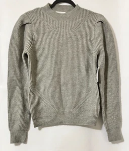 NWT Women Gray Long Sleeve Pullover Puff Sleeve Sweater Size Large - Picture 1 of 4