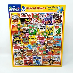 White Mountain 1000 Teile Puzzle Vintage Müslischachteln komplettes Spiel - Bild 1 von 6