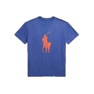 Polo Ralph Lauren Men's S Classic Fit Big Pony Short Sleeve Jersey T-Shirt Blue - Picture 1 of 12