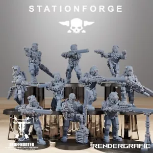 Scavenger Security Patrol (10) - Station Forge - Mech Scifi Wargaming Grimdark - Imagen 1 de 9