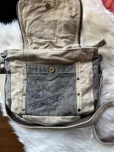 Myra Bag Vintage Canvas Messenger Bag - No. 14 - Unique Design - Picture 1 of 9