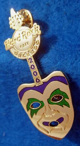ORLANDO MARDI GRAS GOLD PURPLE 2006 FESTIVAL GIRL MASK GUITAR Hard Rock Cafe PIN - Picture 1 of 1