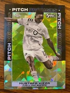 2021 Topps Chrome MLS Sapphire MUSTAFA KIZZA #177 Green Refractor RC 65/75