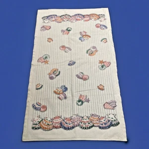Vintage Dundee Bath Towel Sea Shells Nautical 28x46" Multicolor Made in USA - Picture 1 of 8