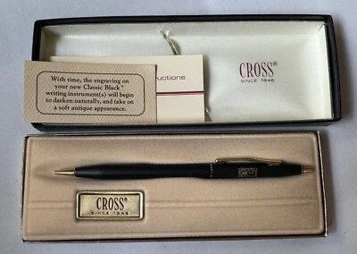 Lápiz negro Cross Classic vintage # 2503 en estuche Foto 1 de 4