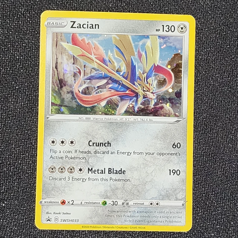 Pokemon Zacian SWSH033 SWSH: Sword & Shield Promo Cards Holo - Image 1 of 4