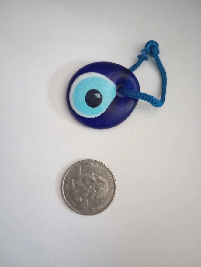 Pingente/cabide de vidro Evil Eye com cabo incluído - Imagem 1 de 1