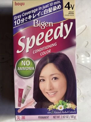 Color de cabello BIGEN Speedy Japón sin amoníaco 4V marrón violeta funciona en 10 min Foto 1 de 4