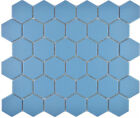 Keramik Mosaik Hexagon blaugrn R10B Duschtasse Bodenfliese Mosaikfliese  Kc ..
