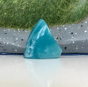 Summer Ring Size 7 Lucite Acrylic Plastic Ring № 6 Sky blue -Aqua Color - Picture 1 of 24