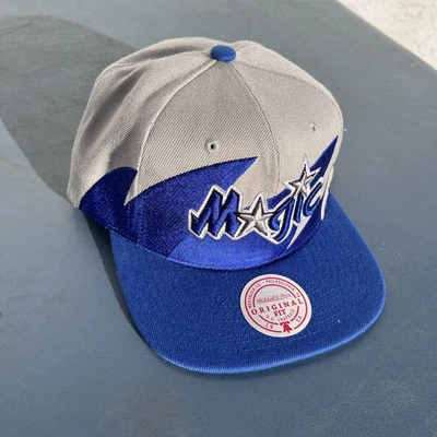 Mitchell & Ness NBA Orlando Magic HWC Diente de Tiburón Snapback Sombrero, Gorra, Nuevo Foto 1 de 4