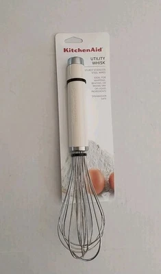 Kitchen Aid Utility Whisk - (Almond Cream) KE060OHACA (NEW) Glossy Handle - Image 1 of 4