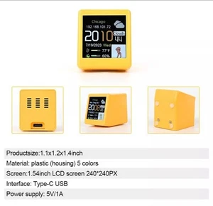 WiFi Clocks Smart Weather Station Clocks Shows Temperature Humidity Date Time. - Picture 1 of 12