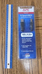 New APC USB 2.0 Cable – 16 ft / 4.8m – USB A to USB B – Factory Sealed - Picture 1 of 1