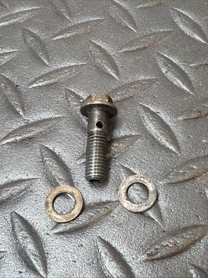 Болты болты возвратного болта подачи масла для двигателя 1994 94 Honda XR250L XR 250 R OEM - Изображение 1 из 4