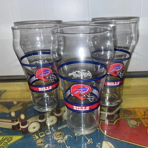 Coca Cola Buffalo Bills Vintage gebrauchte Gläser 3 Stück NFL gut ohne Chips  - Bild 1 von 3