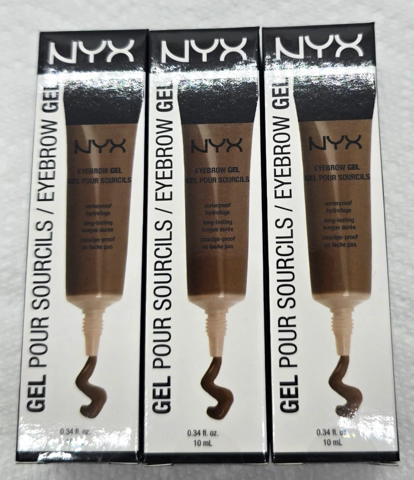 1 Tube NYX Eyebrow GEL Waterproof EBG02 Chocolate Unsealed