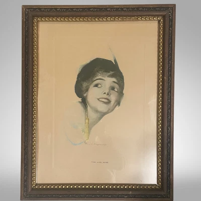 Retrato de niña glamorosa retrato enmarcado impresión Armstrong 'The Live Wire' años 1910 de colección Foto 1 de 4