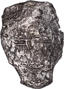 Concepcion Shipwreck (1641) MEXICO Mexico City Silver Cob 8 Reales with COA 1016 - Picture 1 of 4