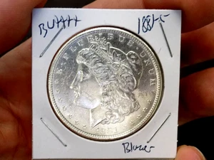 MORGAN SILVER DOLLAR 1881 S FROSTY BU+++ BLAST WHITE - Imagen 1 de 4