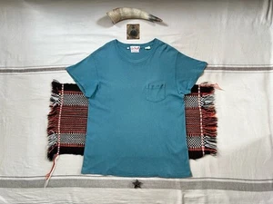 Levi's LVC T-Shirt L 50s Sportswear Single Stitch Vintage Clothing 2017 43" Blue - Picture 1 of 11