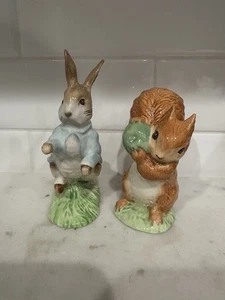 Royal Albert Beatrix Potter Rabbit And Squirrel Figurines - Picture 1 of 8